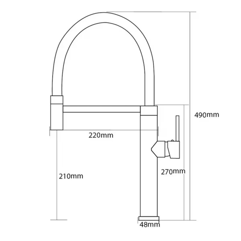 Grifería de cocina Monocomando de mesada Chef Pico móvil Gold Grifería De Cocina Monocomando De Mesada Chef Pico Móvil Gold