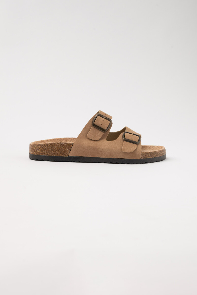 Sandalias Hebillas Beige