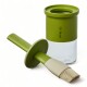 Aceitera Salsera Botella Vidrio 250ml Con Pincel De Silicona Verde