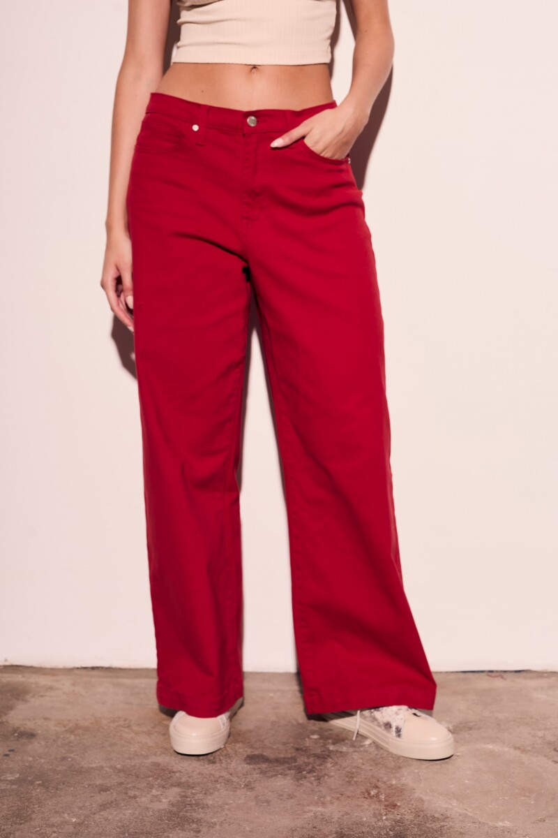 Jean Wide Rojo