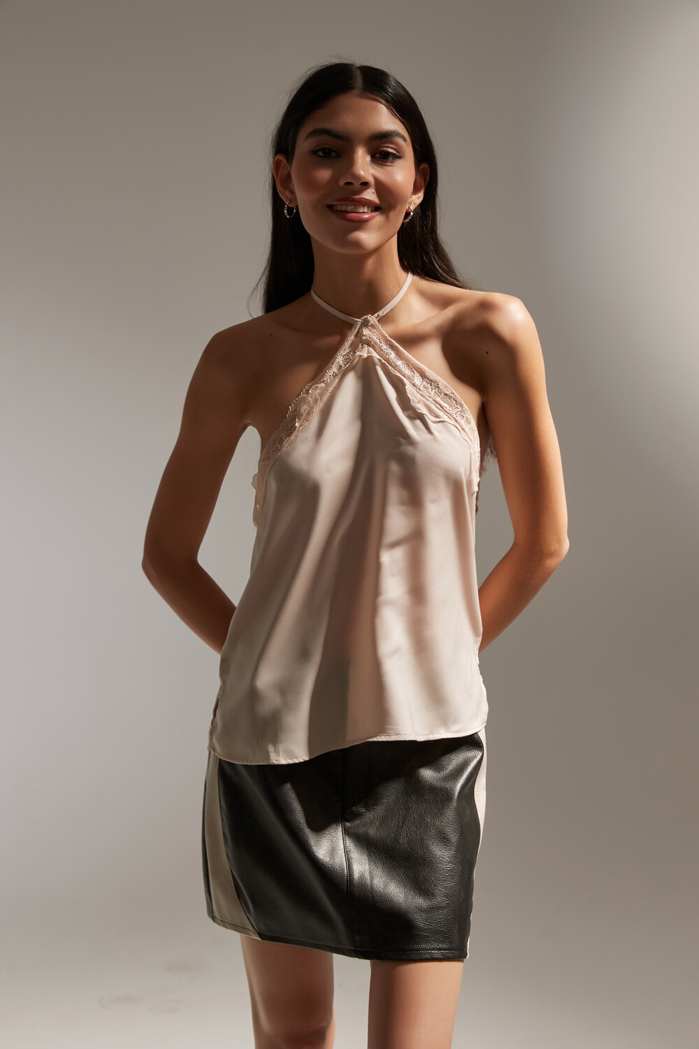 Tops Tartella Marfil / Off White