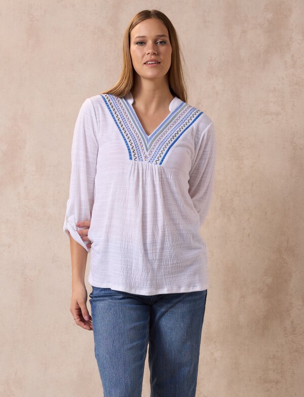 Blusa Bordada BLANCO