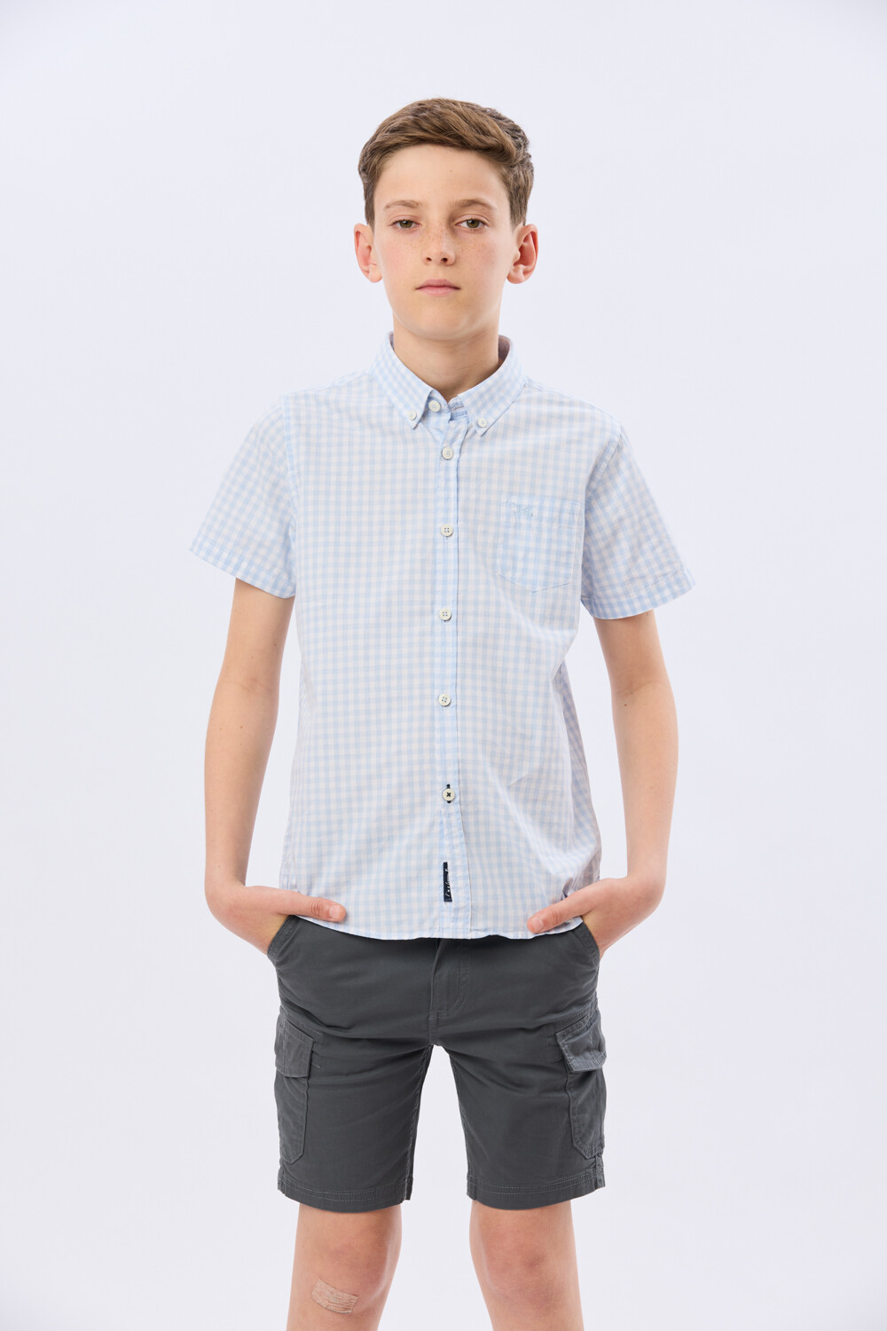 BERMUDA CARGO SPANDEX Gris