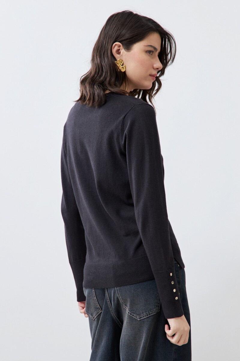 Cardigan escote V negro