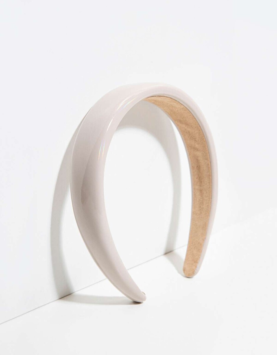 Vincha Glossy Crema - Blanco Crema 