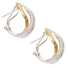 Caravanas Sisi de oro 18k con brillantes Caravanas Sisi de oro 18k con brillantes