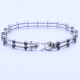 Pulsera articulada oro 18k blanco brillantes y zafiros carré. Pulsera articulada oro 18k blanco brillantes y zafiros carré.