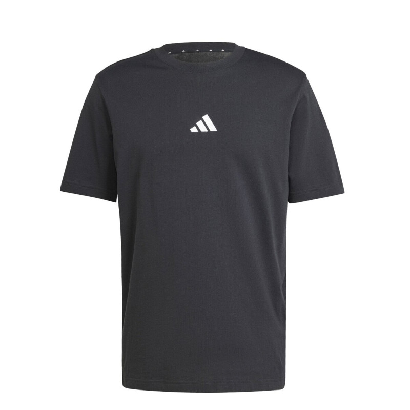 Remera de Hombre Adidas Essentials Logo Negro - Blanco