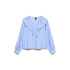 VMKAJA LS V-NECK FRILL SHIRT WVN Vista Blue-Sandra