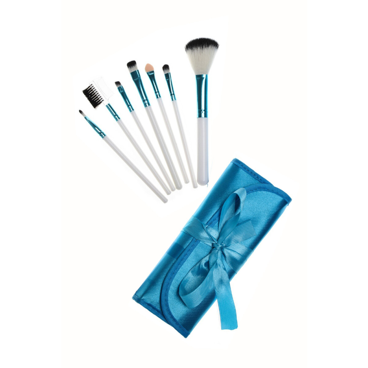 Set Porta Brochas Con Brochas - Celeste 