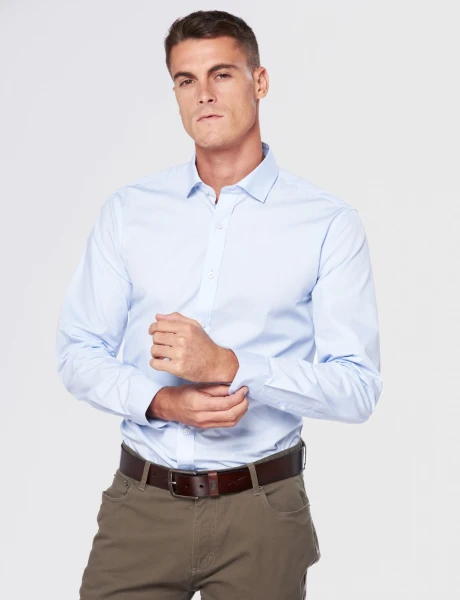CAMISA DE VESTIR Celeste