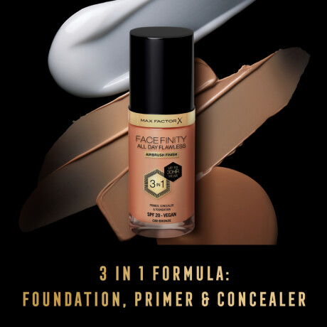 Base de Maquillaje Max Factor Facefinity All Day Flawless 3 en 1 N°C80 Bronze Base de Maquillaje Max Factor Facefinity All Day Flawless 3 en 1 N°C80 Bronze