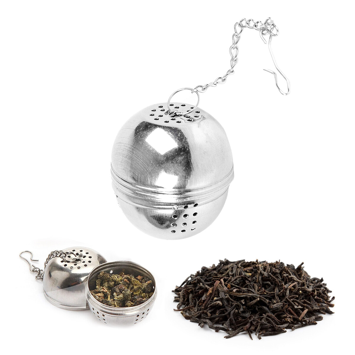 Infusor Te Acero Inoxidable En Hebras Bolita Bebidas - Acero 