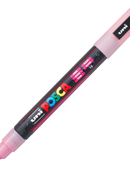 MARCADOR UNI POSCA 1.3 MM ROSA GLITTER N/A
