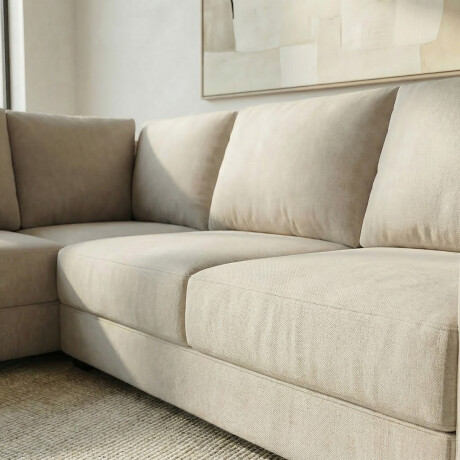 Rinconera Avero - Tela Microfibra - Chaise izquierdo Berlin 02 (Beige)