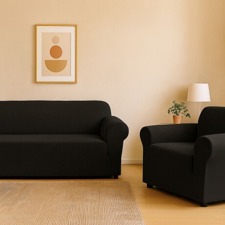 Funda cubre sofá elástica kit 3+2 NEGRO