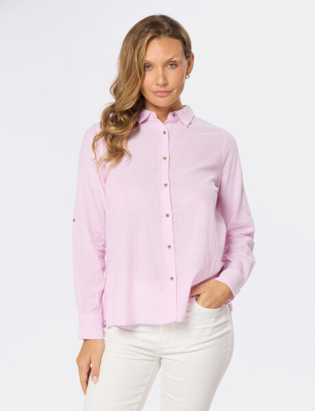 CAMISA DE LINO Rosado