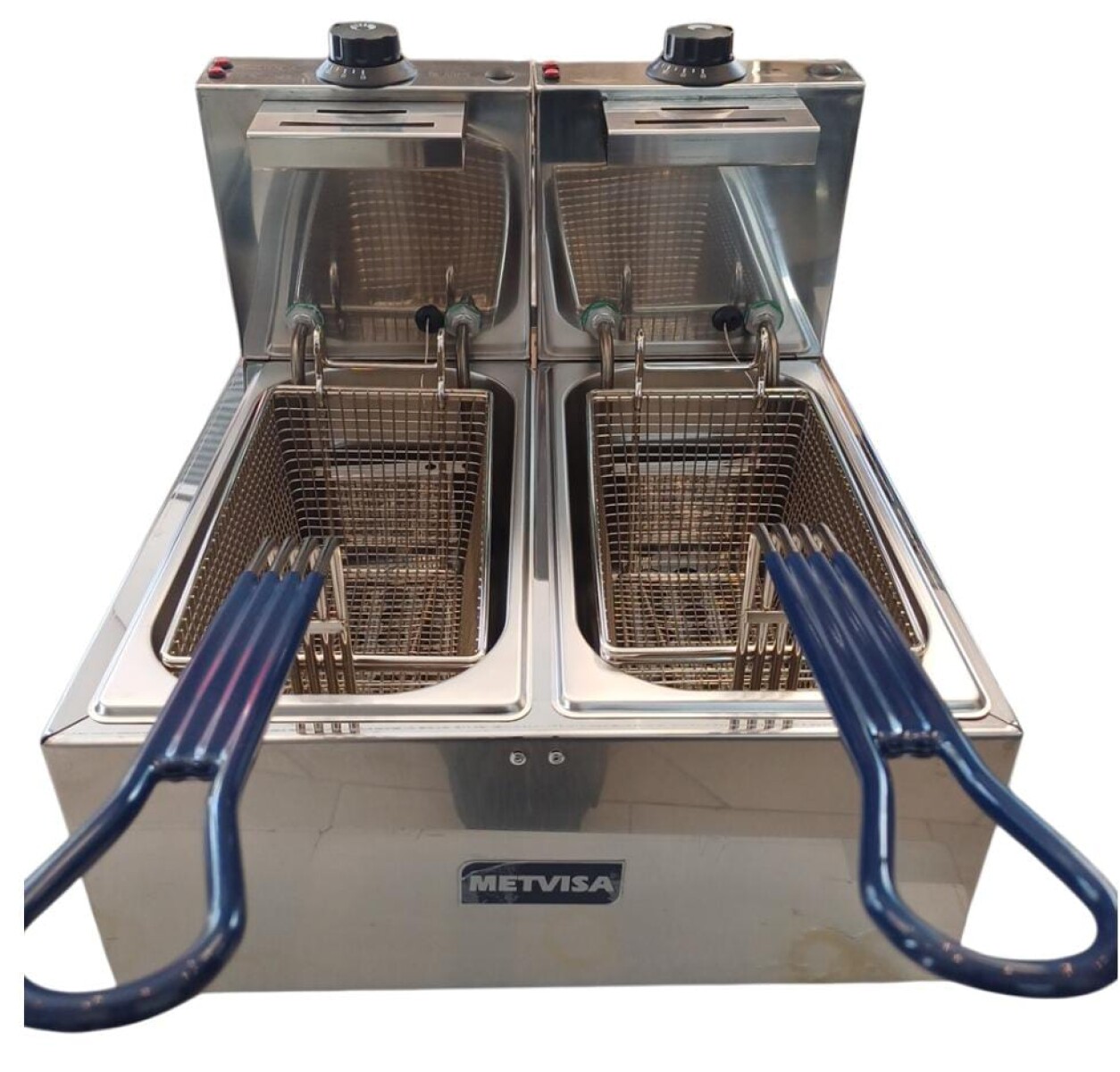 Freidora Electrica Metvisa 6 Ltrs Doble Mod GFEM-3D 