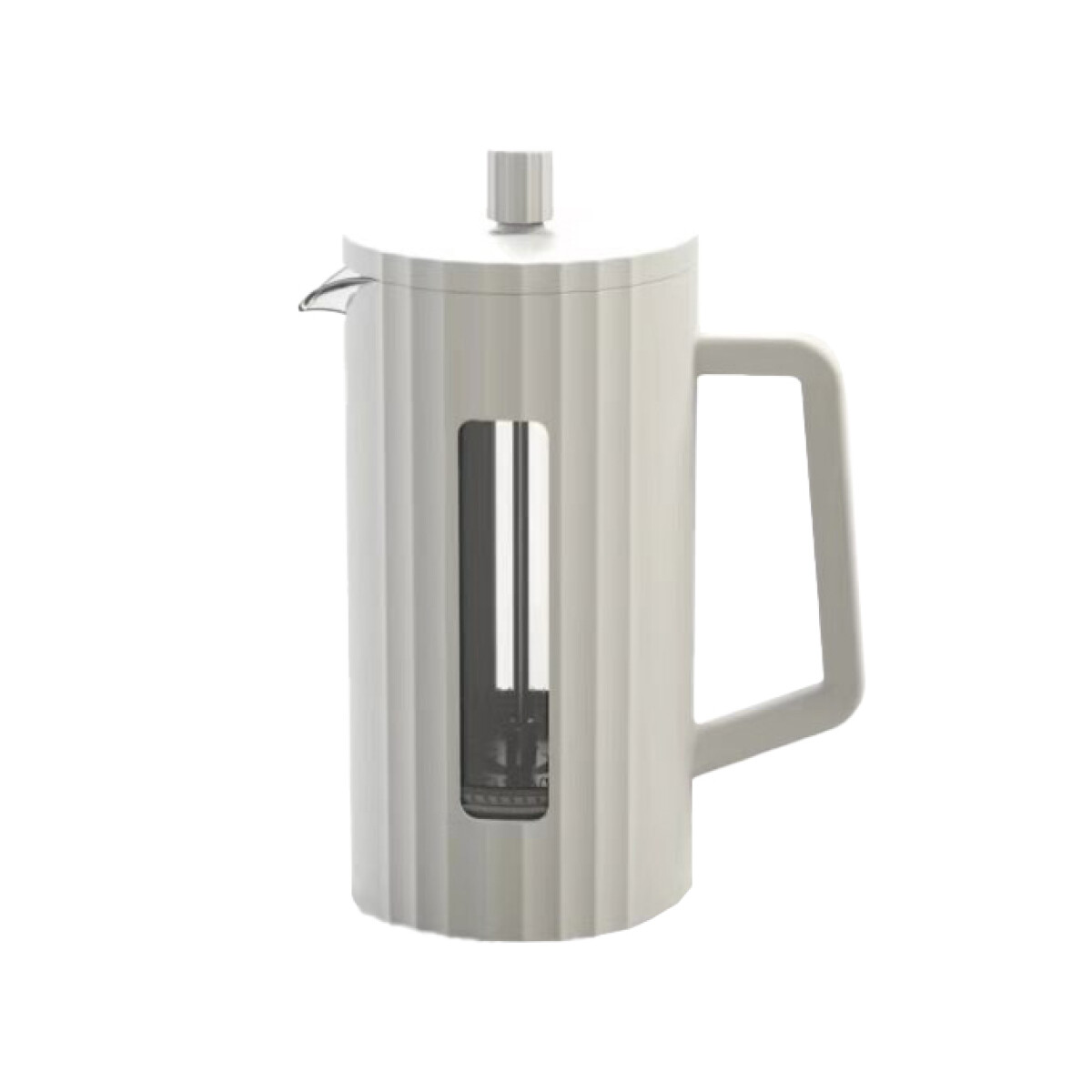 CAFETERA/TETERA FRENCH 600ML BOROSILICATO/PP BLANCO CATANIA 
