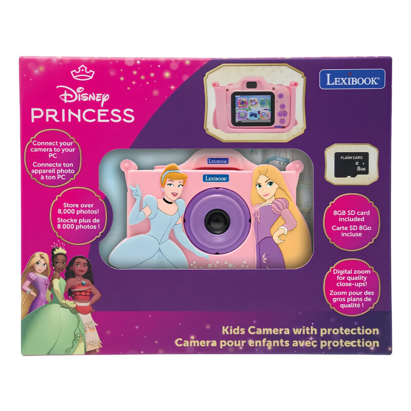 Cámara Digital Lexibook Multifuncional Recargable Princesas Cámara Digital Lexibook Multifuncional Recargable Princesas