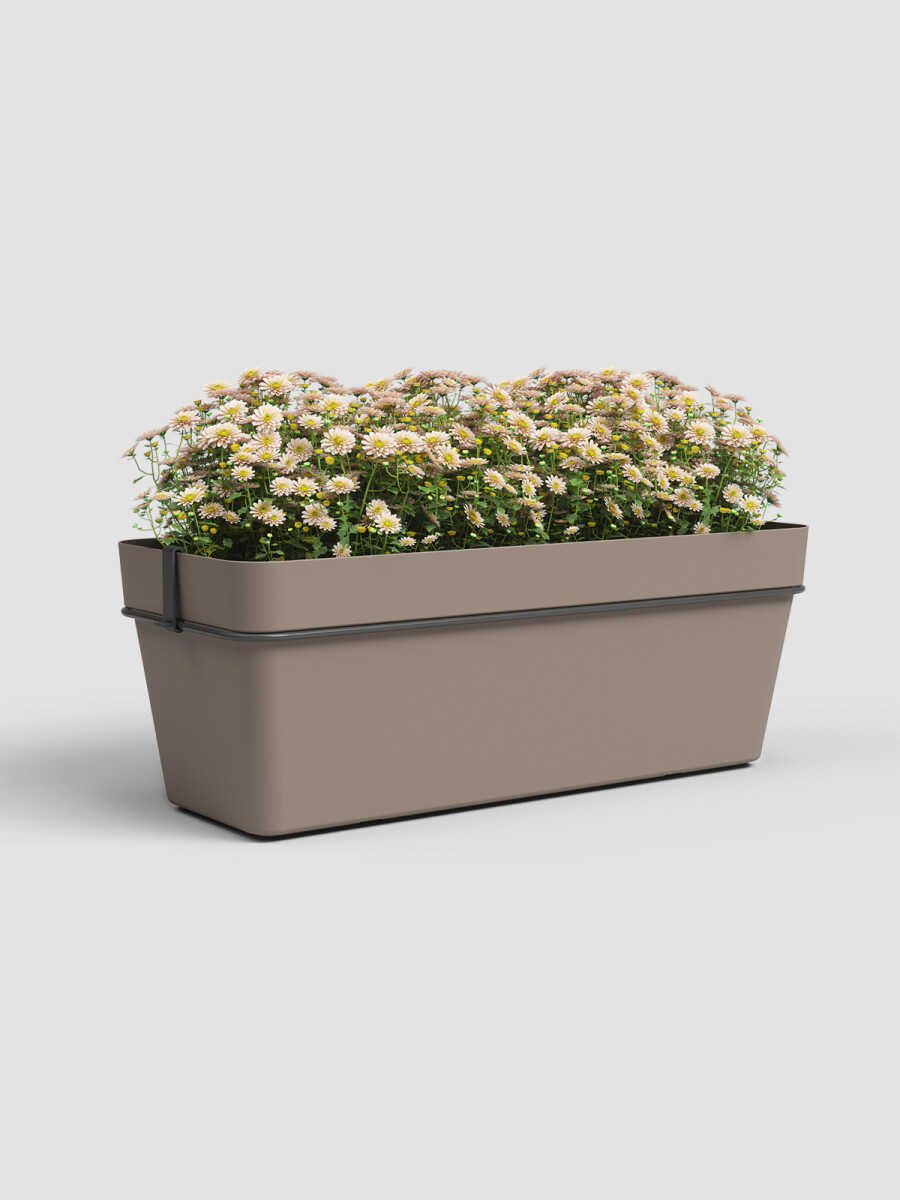 JARDINERA CAPRI DE COLGAR CON RESERVA DE AGUA TAUPE