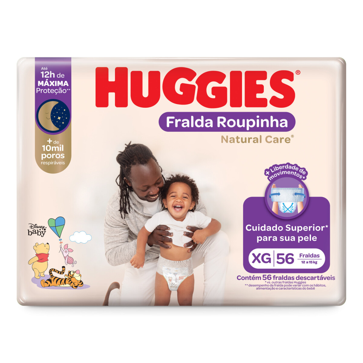 Huggies Pant Natural Care Xg Hiper x56un 