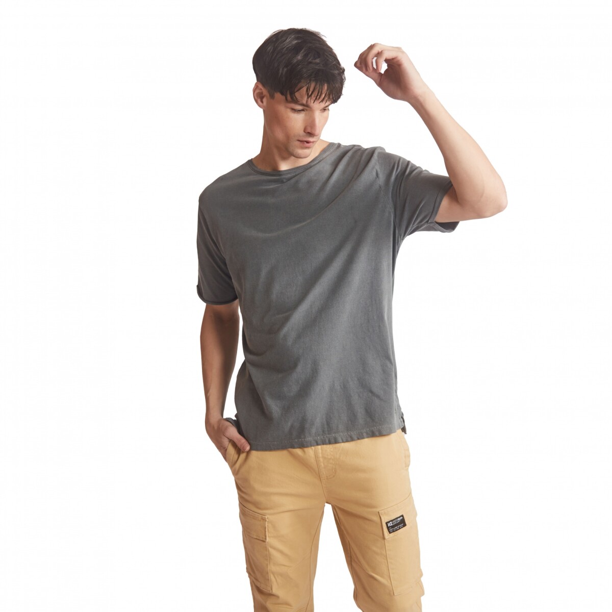 Remera de Hombre KristoBelga - Gris Topo 