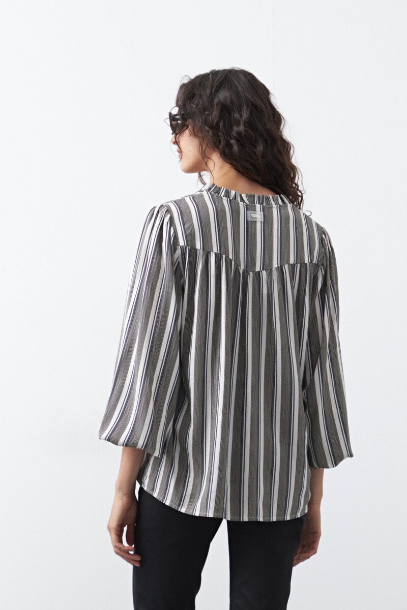 CAMISA TOPACIO Negro/Blanco