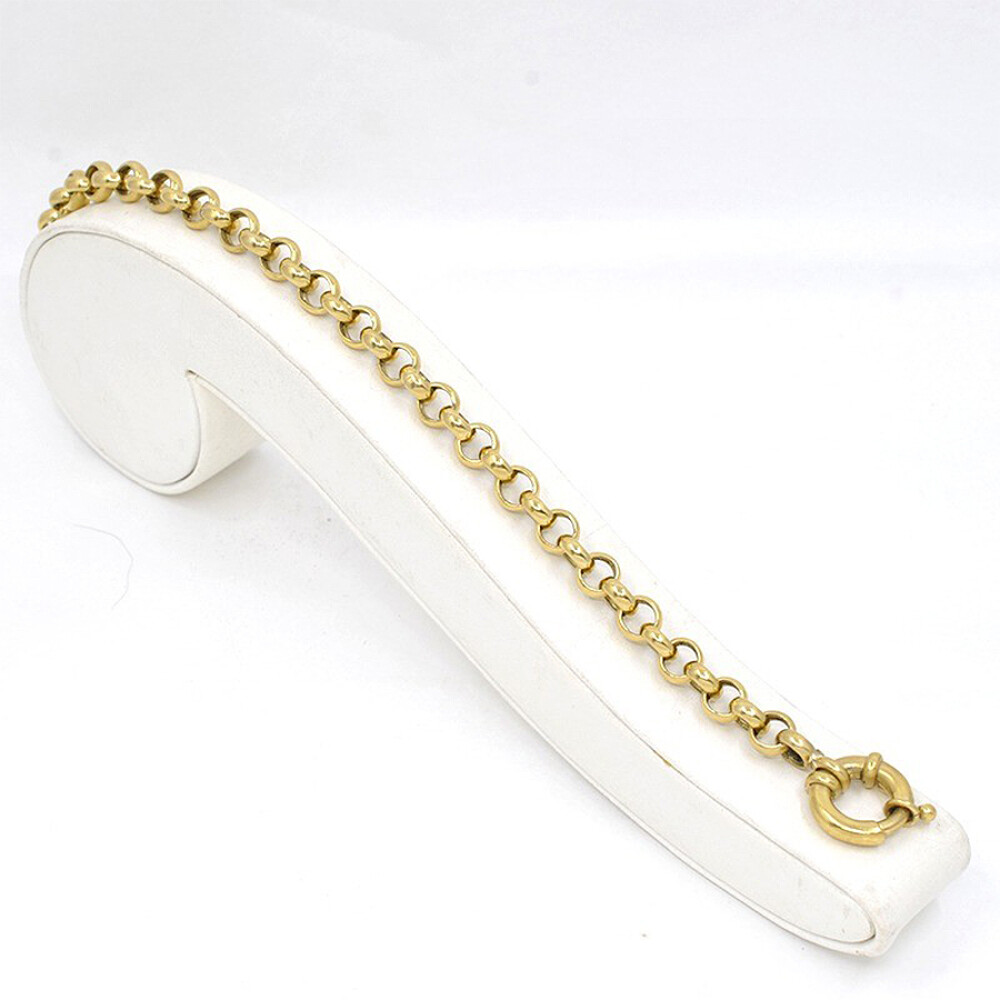 Pulsera Rolo En Oro 18K Con Cierre Marinero Pulsera Rolo En Oro 18K Con Cierre Marinero