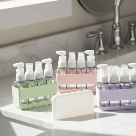 Set de 4 frasquitos con estuche rígido Verde