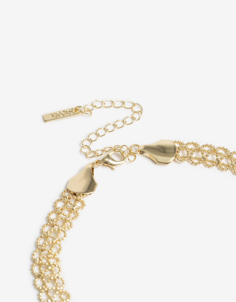 Chokers Metal Choker Metal Textura - Dorado