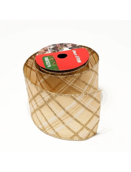 CINTA NAVIDEÑA LINO IMPRESIÓN GLITTER 6.2 CM X 2.7 MT. CINTA NAVIDEÑA LINO IMPRESIÓN GLITTER 6.2 CM X 2.7 MT.