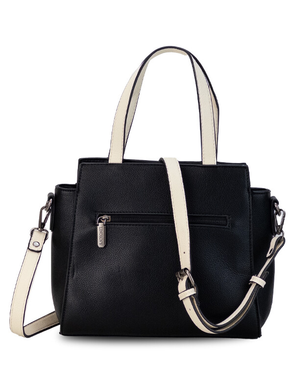 CARTERA LOS ANGELES NEGRO SUELA Y CRUDO