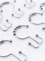 SET DE GANCHOS CORTINA DOBLES PLATEADO