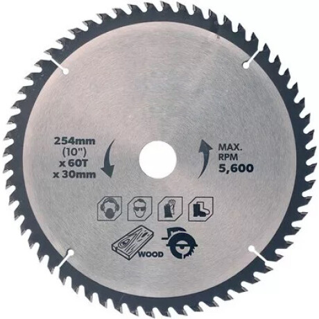 TOLSEN HOJA SIERRA CIRCULAR 254mm(10)x60dtsB30 Tolsen Hoja Sierra Circular 254mm(10)x60dtsb30