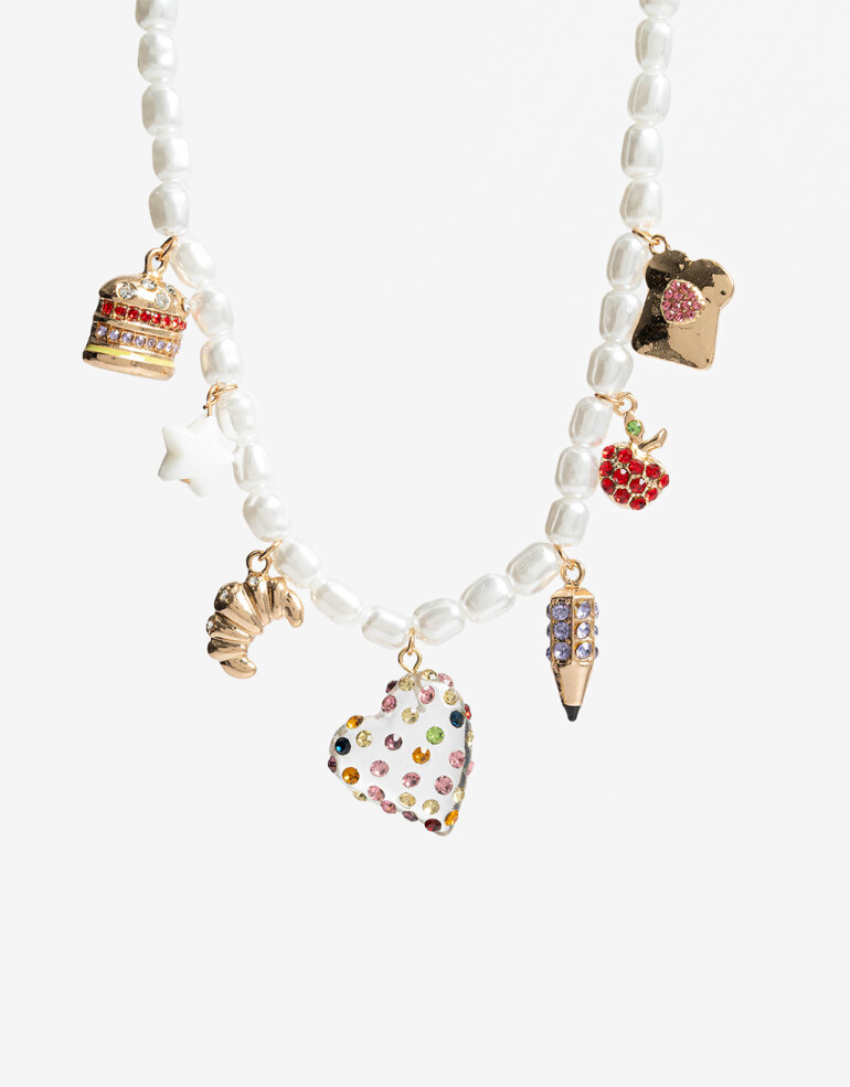Collares Cortos Con Dijes Collar Corto Multidijes Foodie - Combinacion Multicolor
