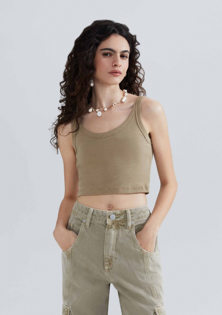 BLUSA SM FEM - MARRÓN MEDIO 