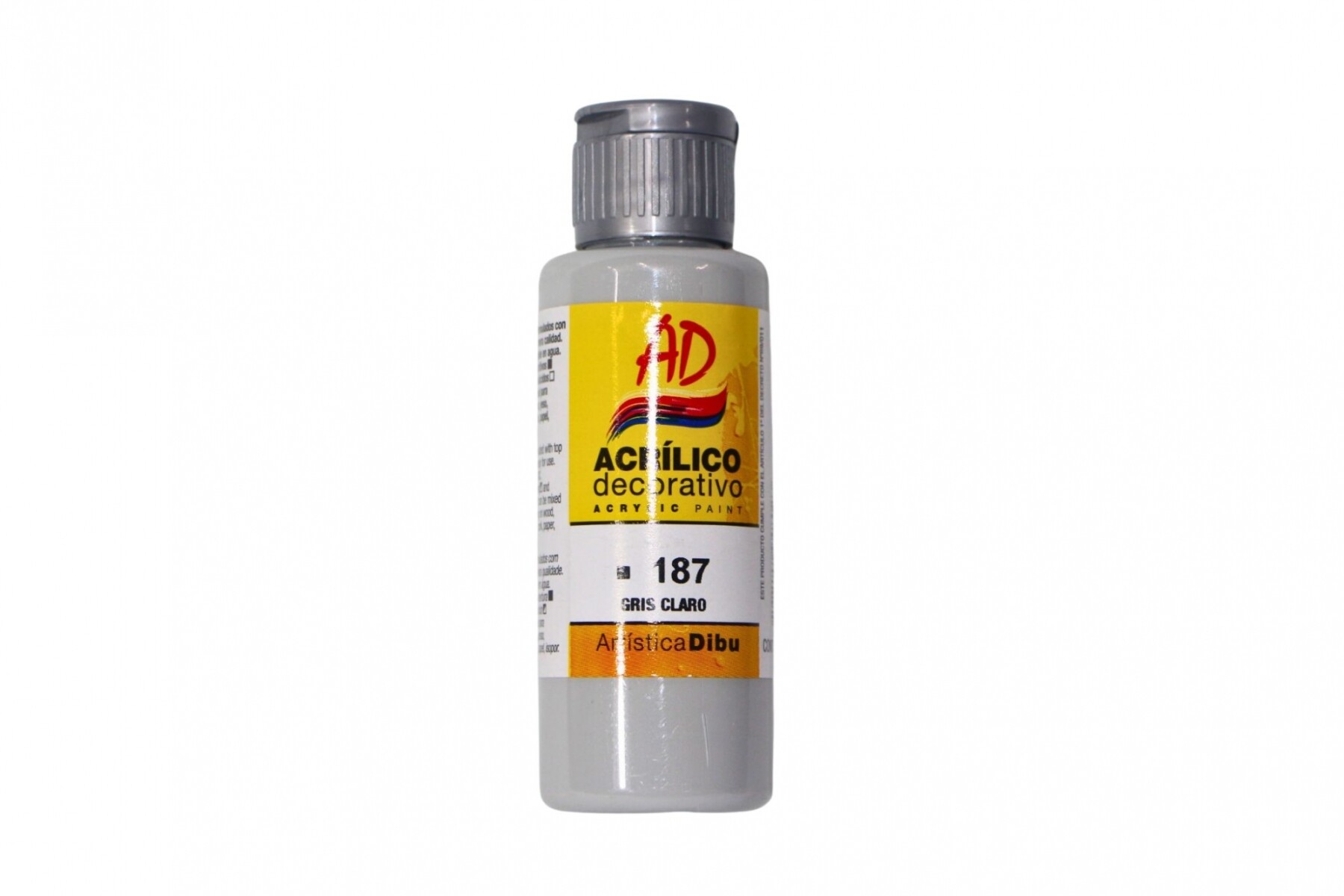 PINTURA ACRILICA ARTISTICA DIBU 60 ML. DIFERENTES COLORES - COLOR GRIS CLARO 187 