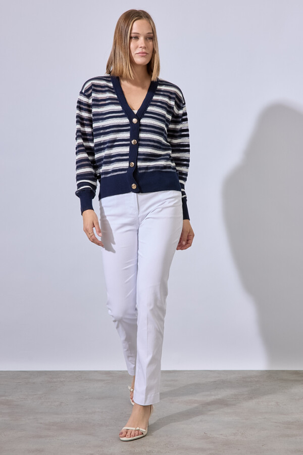 Cardigan Stripes AZUL/MULTI