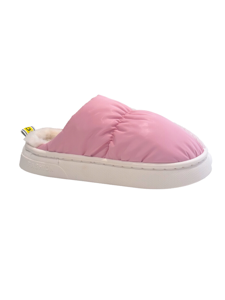 Pantufla De Dama Acolchonada Rosada 