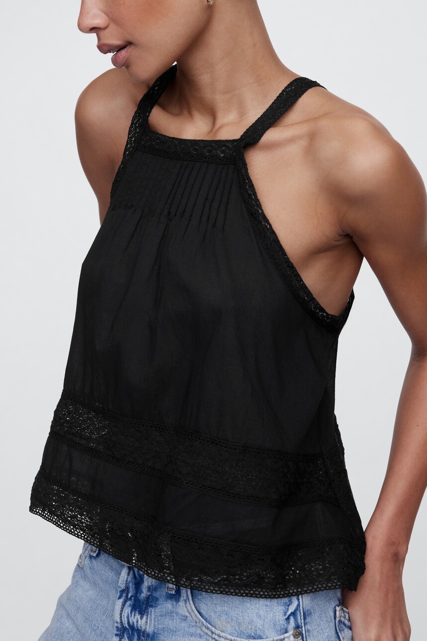 Musculosa Halter Mujer Black