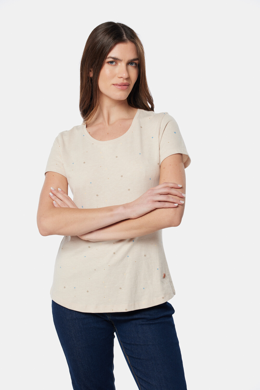 REMERA ESTAMPADA Beige