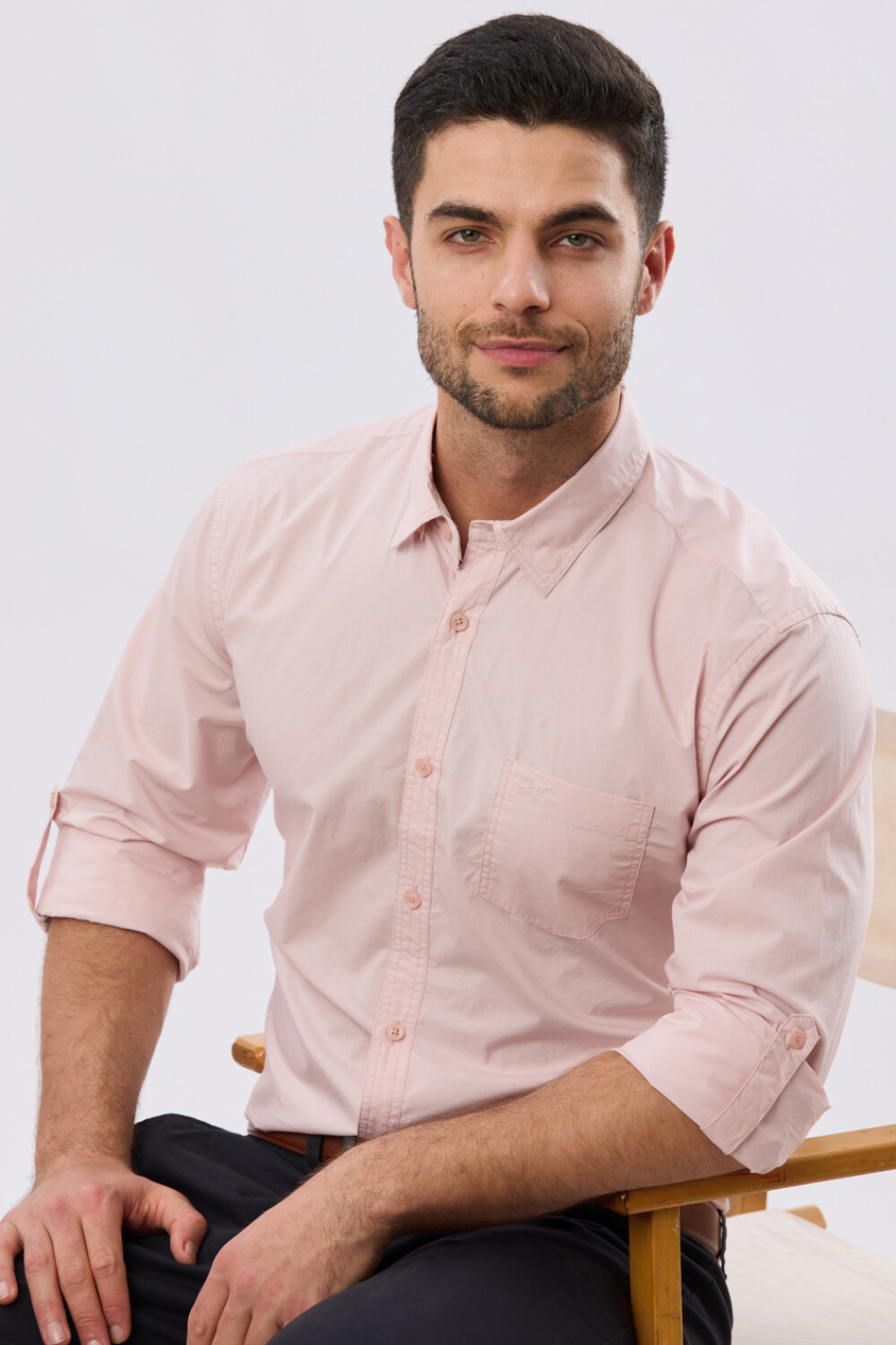 CAMISA LISA DE ALGODÓN Rosa