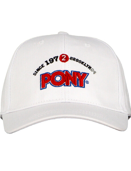 Gorro con Visera Pony Since 1972 con Liso con Logo White/Red