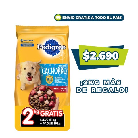 PEDIGREE PERROS CACHORROS PEDIGREE CACHORRO 19 + 2 KG DE REGALO