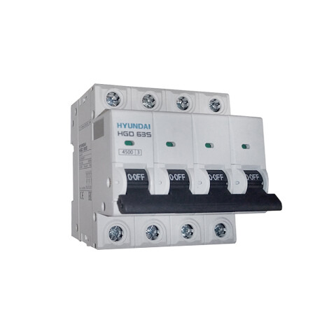 Llave térmica HGD63S din 4P 16A 4,5kA HY1416S