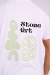Remera oversize estampada Blanco