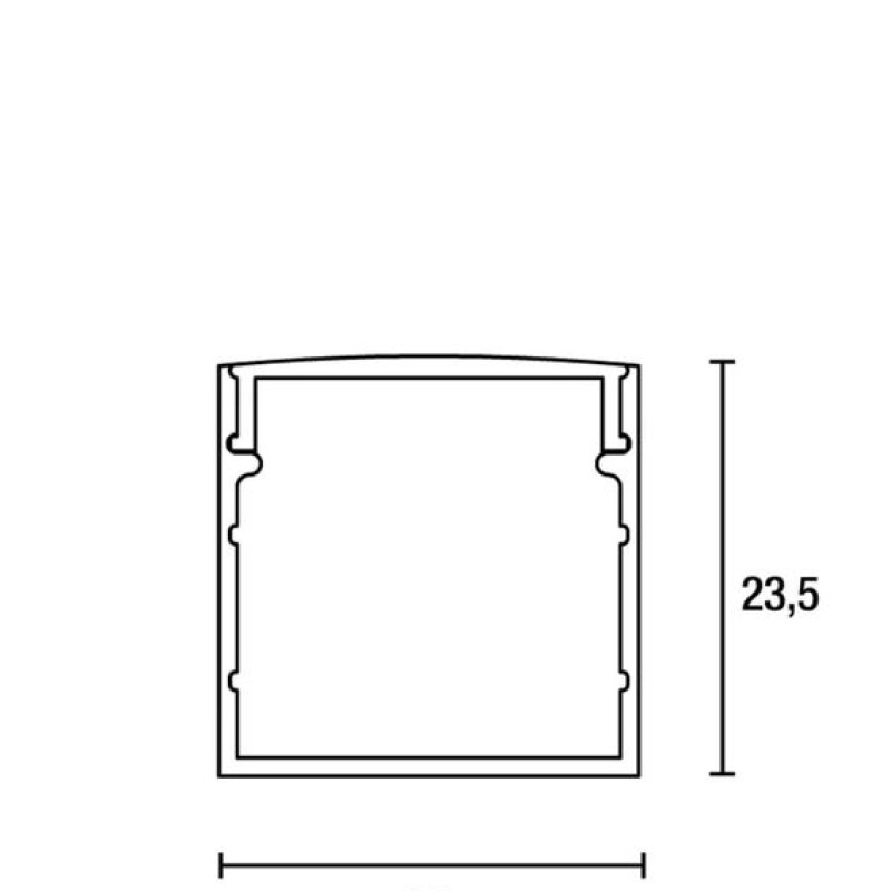 PERFIL LINE EASY ADO 23MM 2M BLANCO PERFIL LINE EASY ADO 23MM 2M BLANCO