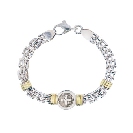 Pulsera de Plata 925 y double, SAN BENITO Pulsera de Plata 925 y double, SAN BENITO