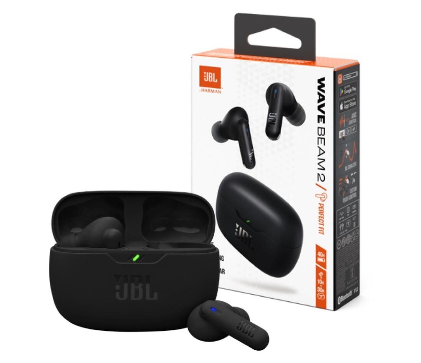 Auricular Jbl Wave Beam 2 Negro Bluetooth 